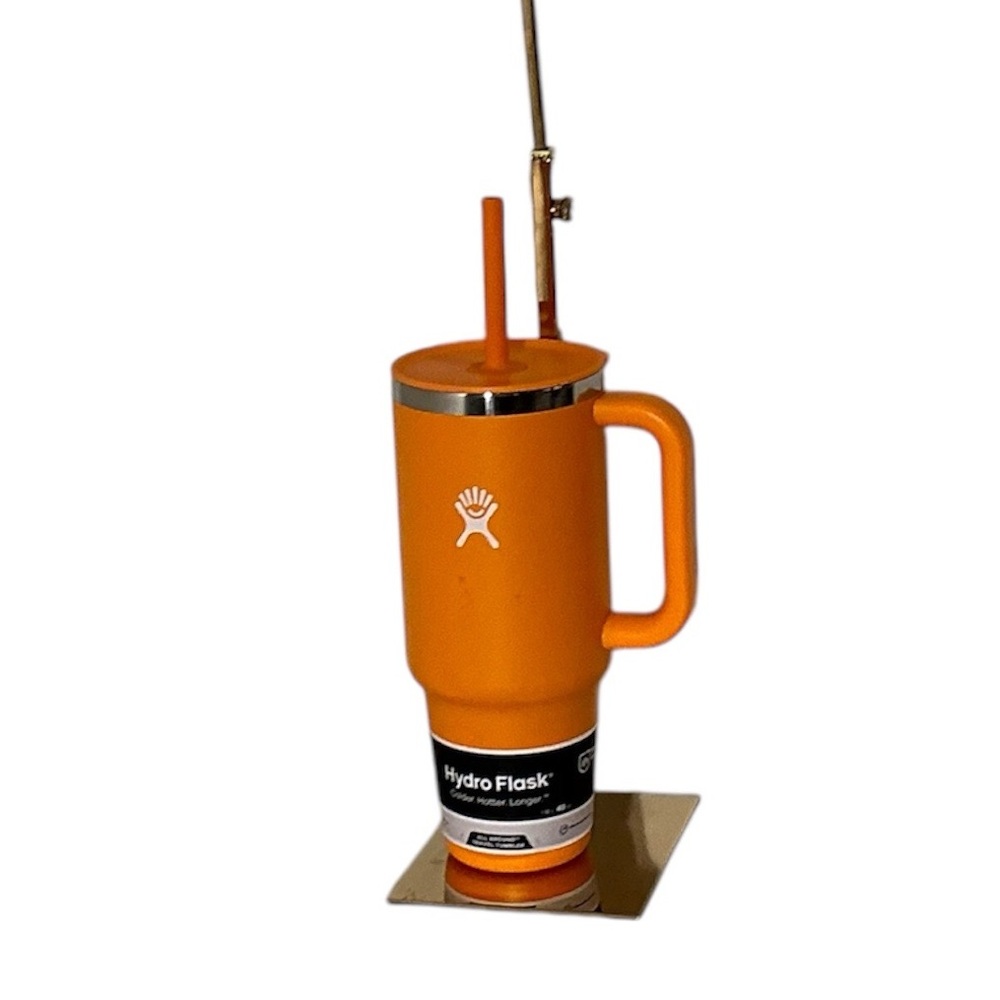 Hydro Flask Orange Tumbler with Straw - Picture 2 of 3